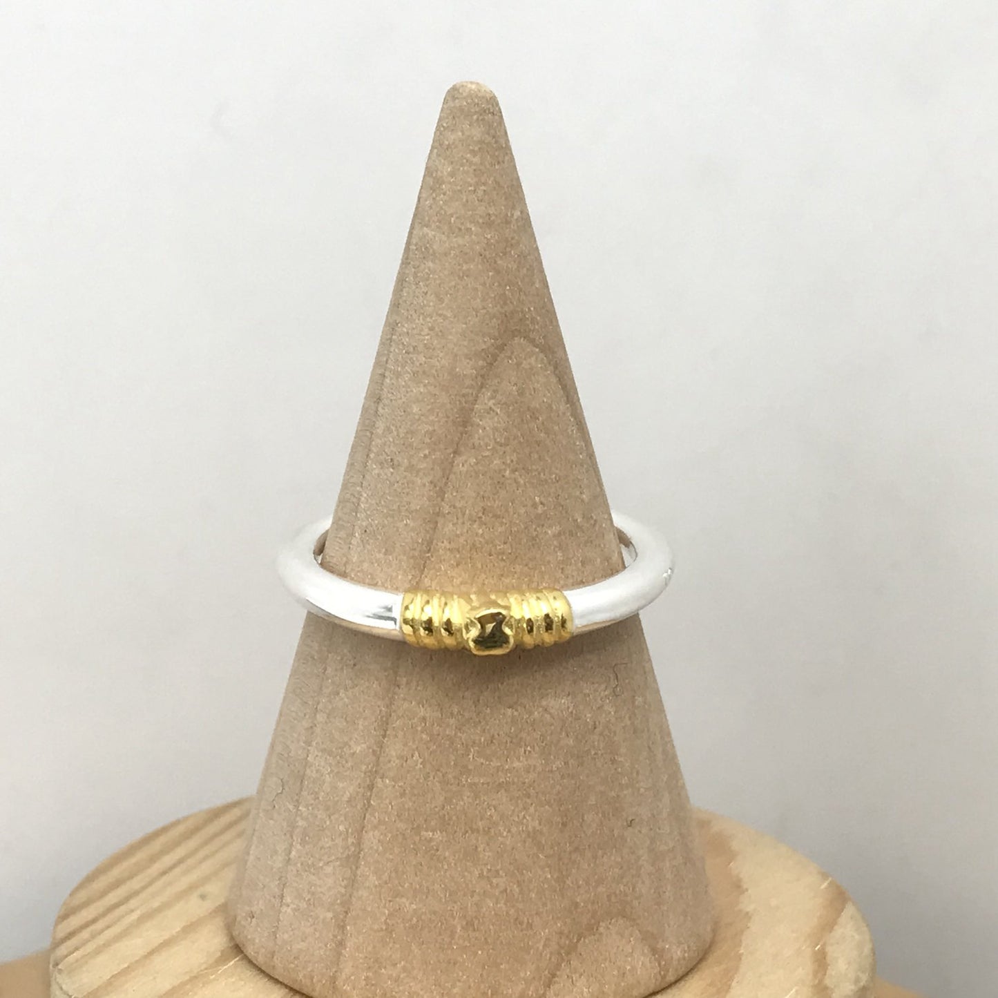 Silver and silver vermeil Lure Open ring