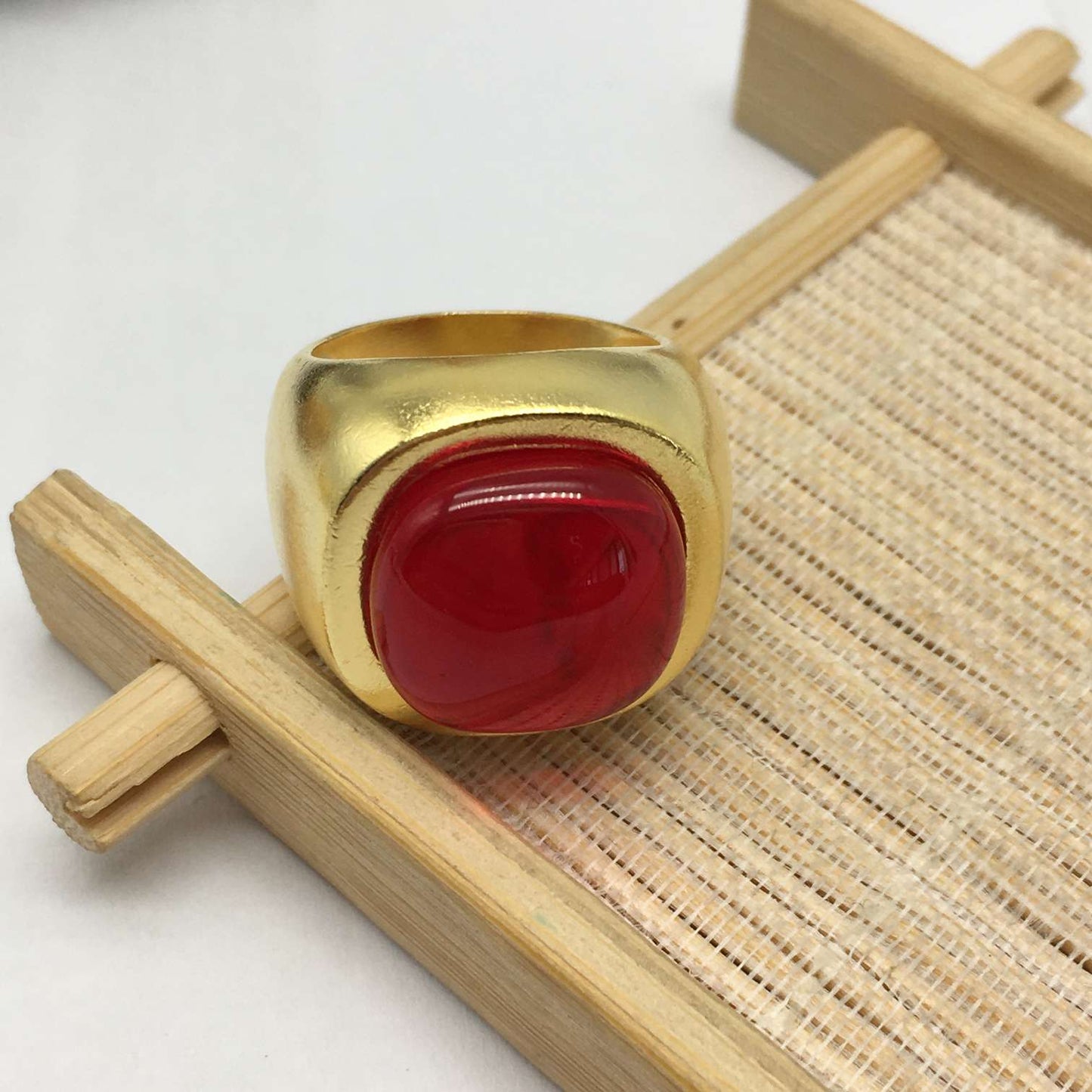 Silver vermeil red Ring with amethyst