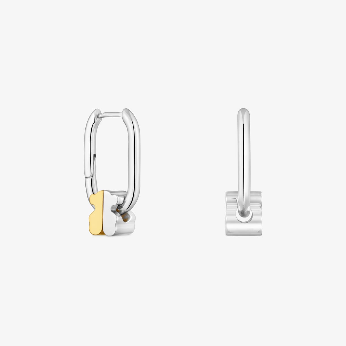 Two-tone Hoop earrings with bear motif TOUSĀ 1950