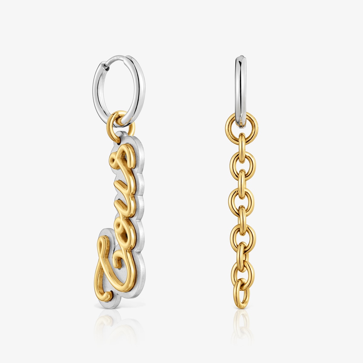 Two-tone Hoop earrings Charming