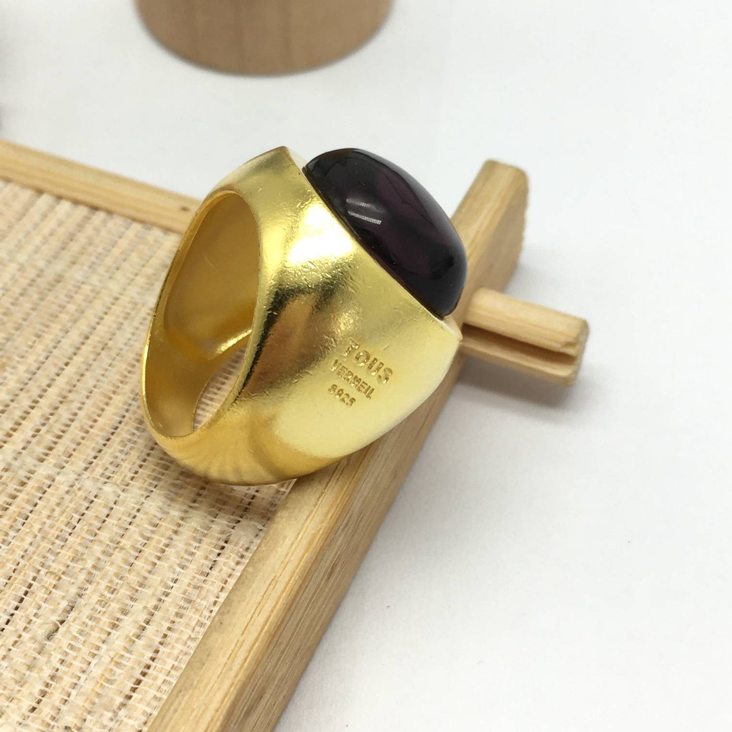 Silver vermeil Nattfall Ring with amethyst