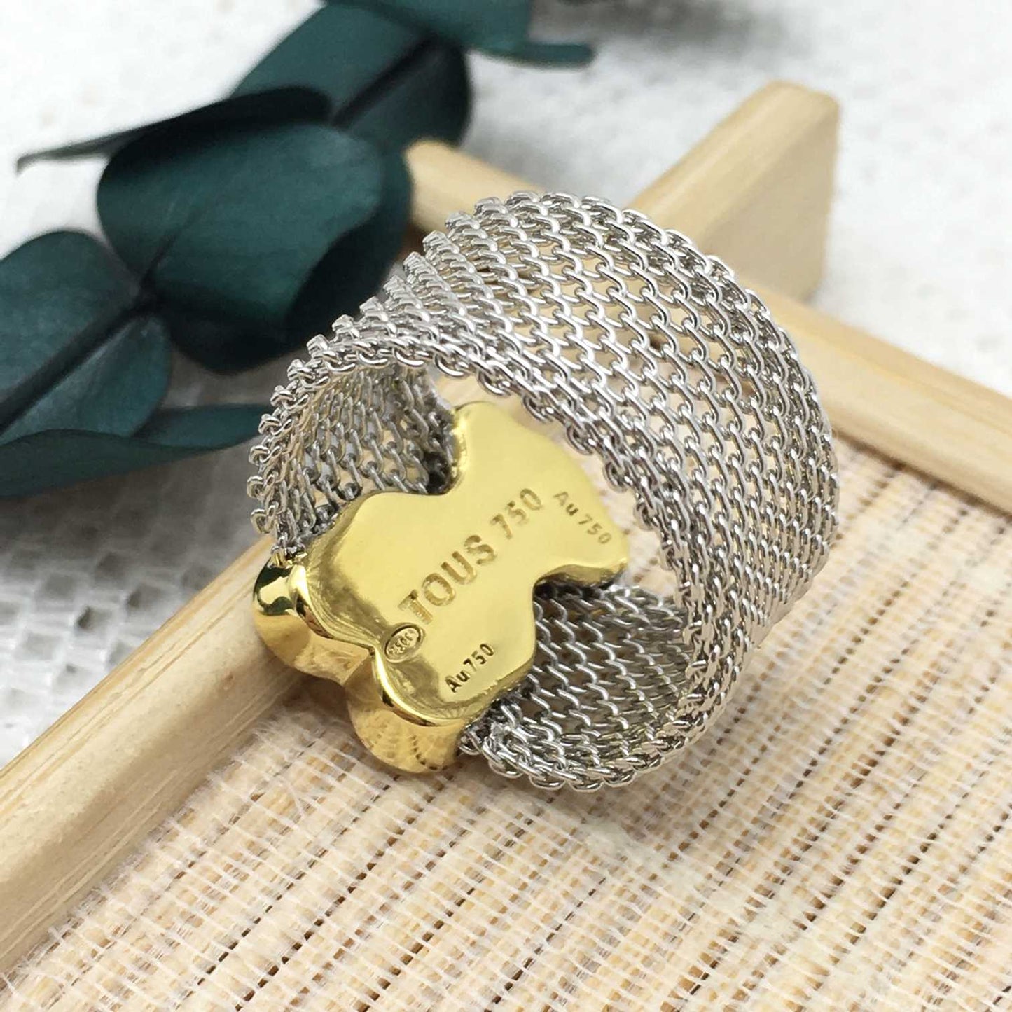 Yellow Steel Mesh Ring stainless steel Mesh ring