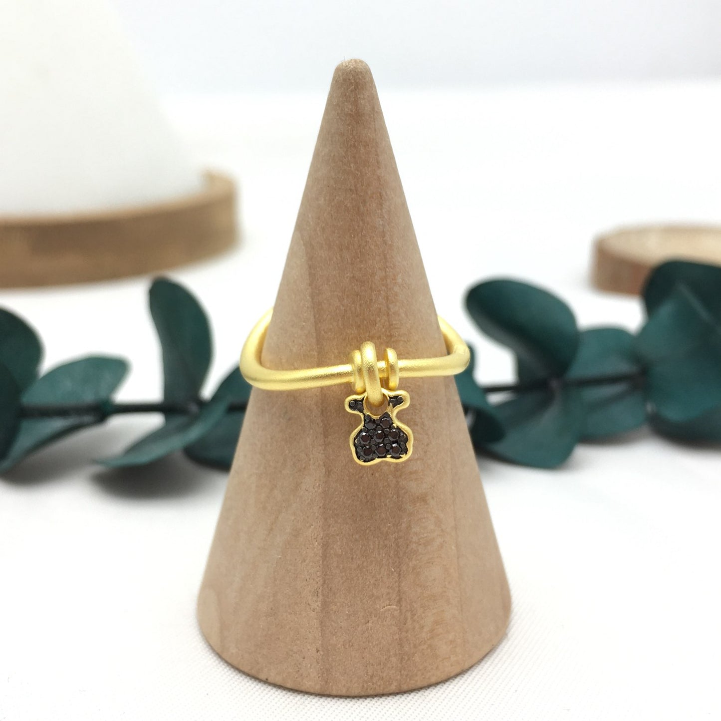 Silver vermeil Luah luna Ring with sapphires