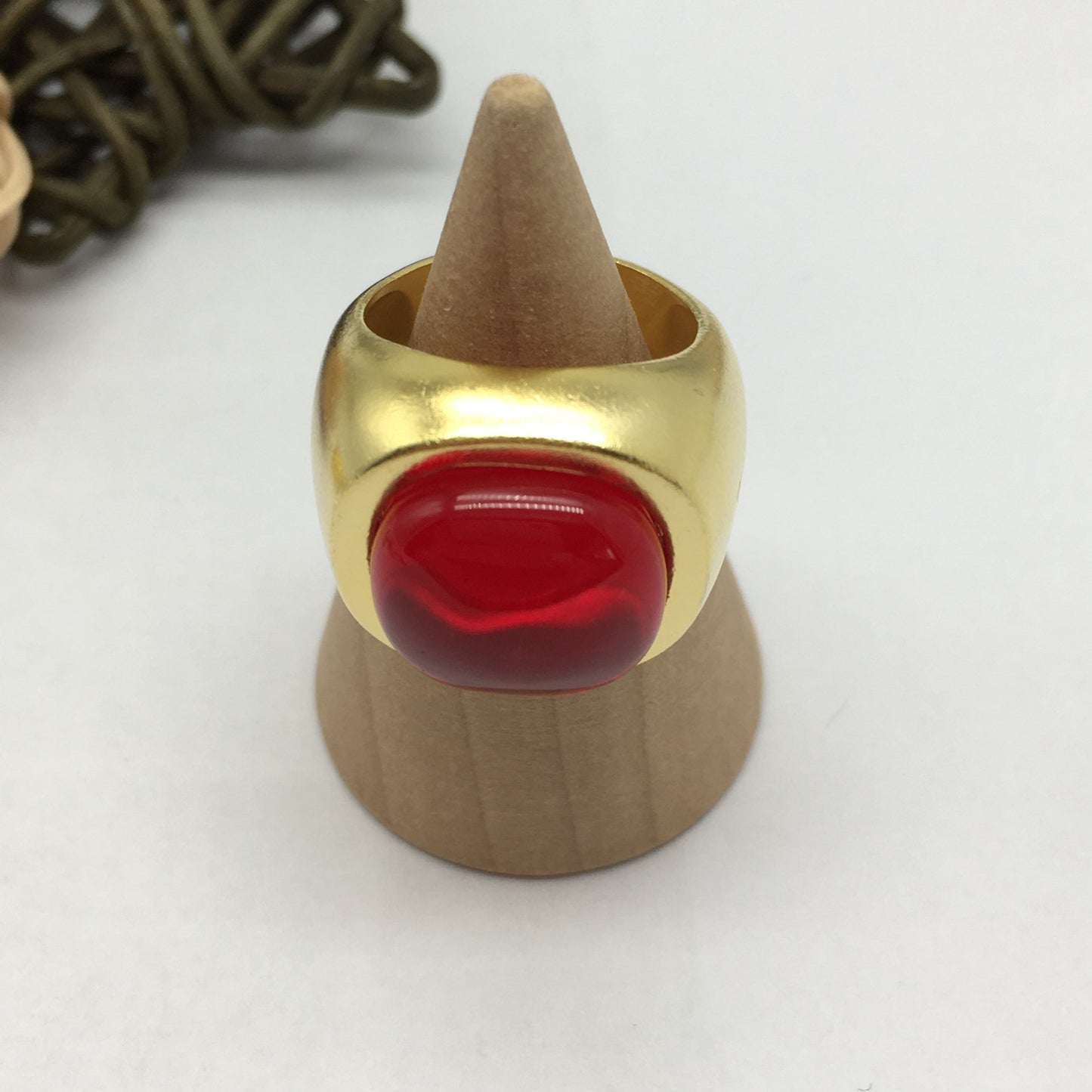 Silver vermeil red Ring with amethyst