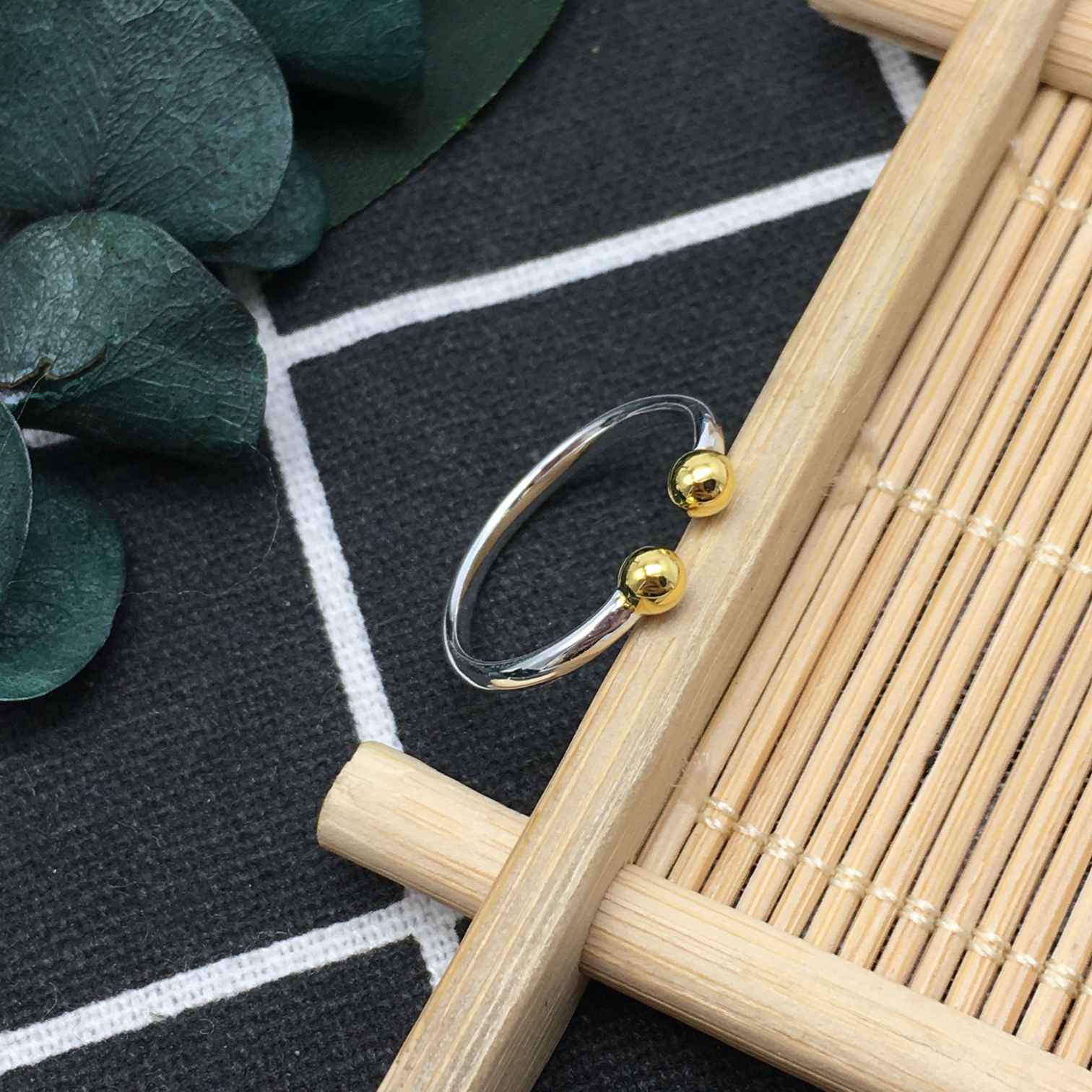 Silver and silver vermeil St. Tropez Open ring