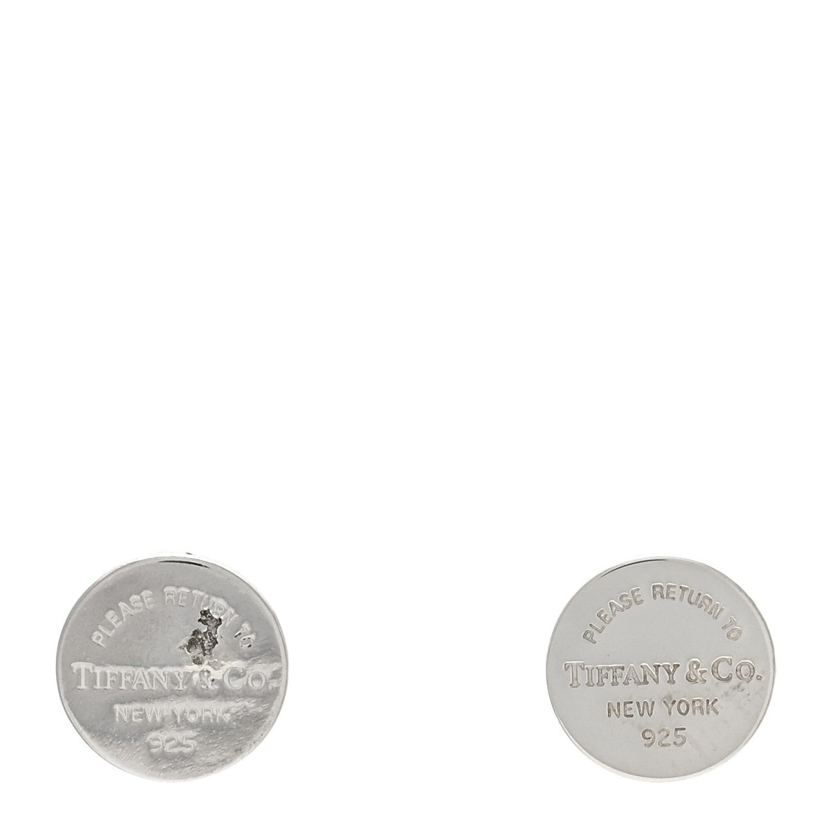 Tiffany Sterling Silver Return To Tiffany Circle Stud Earrings