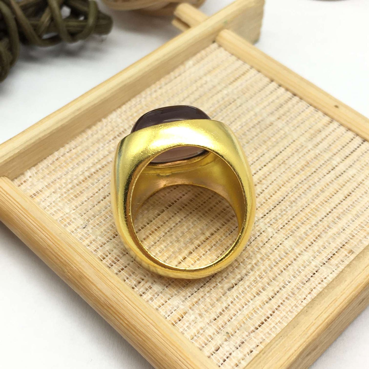 Silver vermeil Nattfall Ring with amethyst