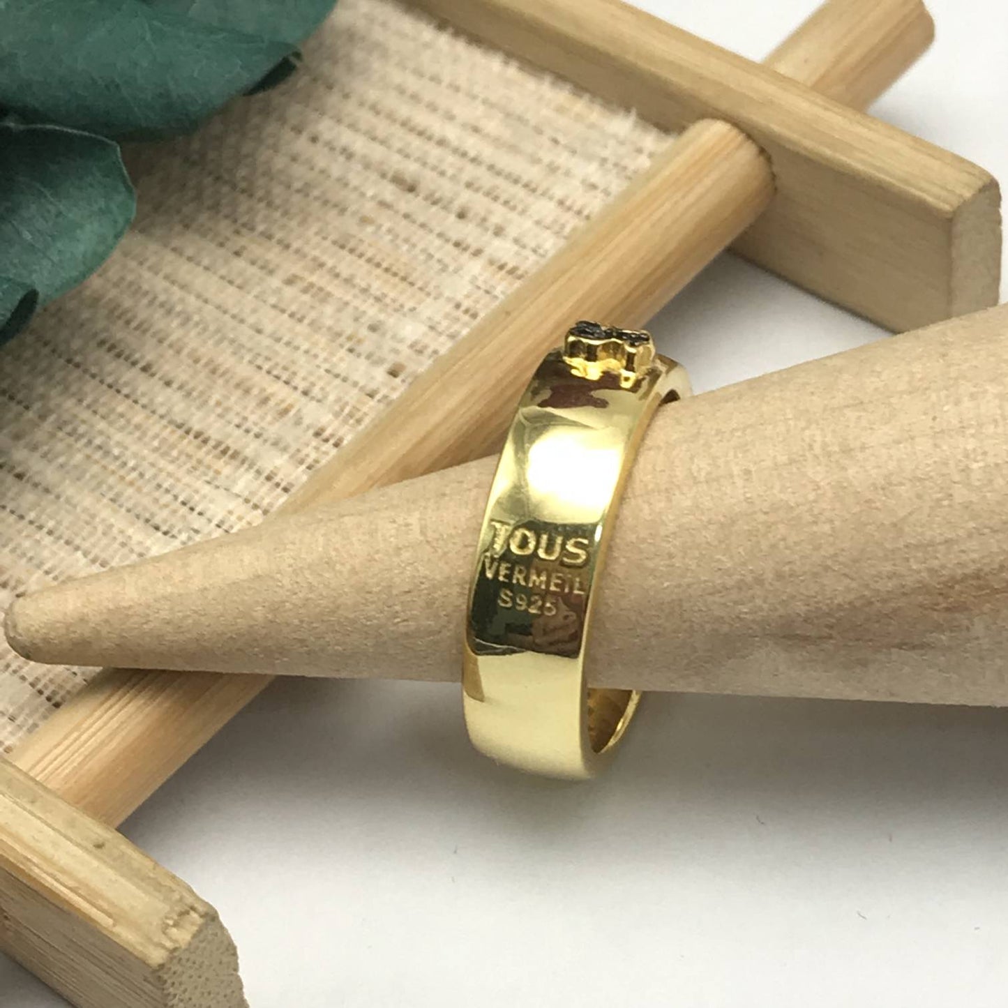 Silver Vermeil Nocturne Ring with Diamond bear