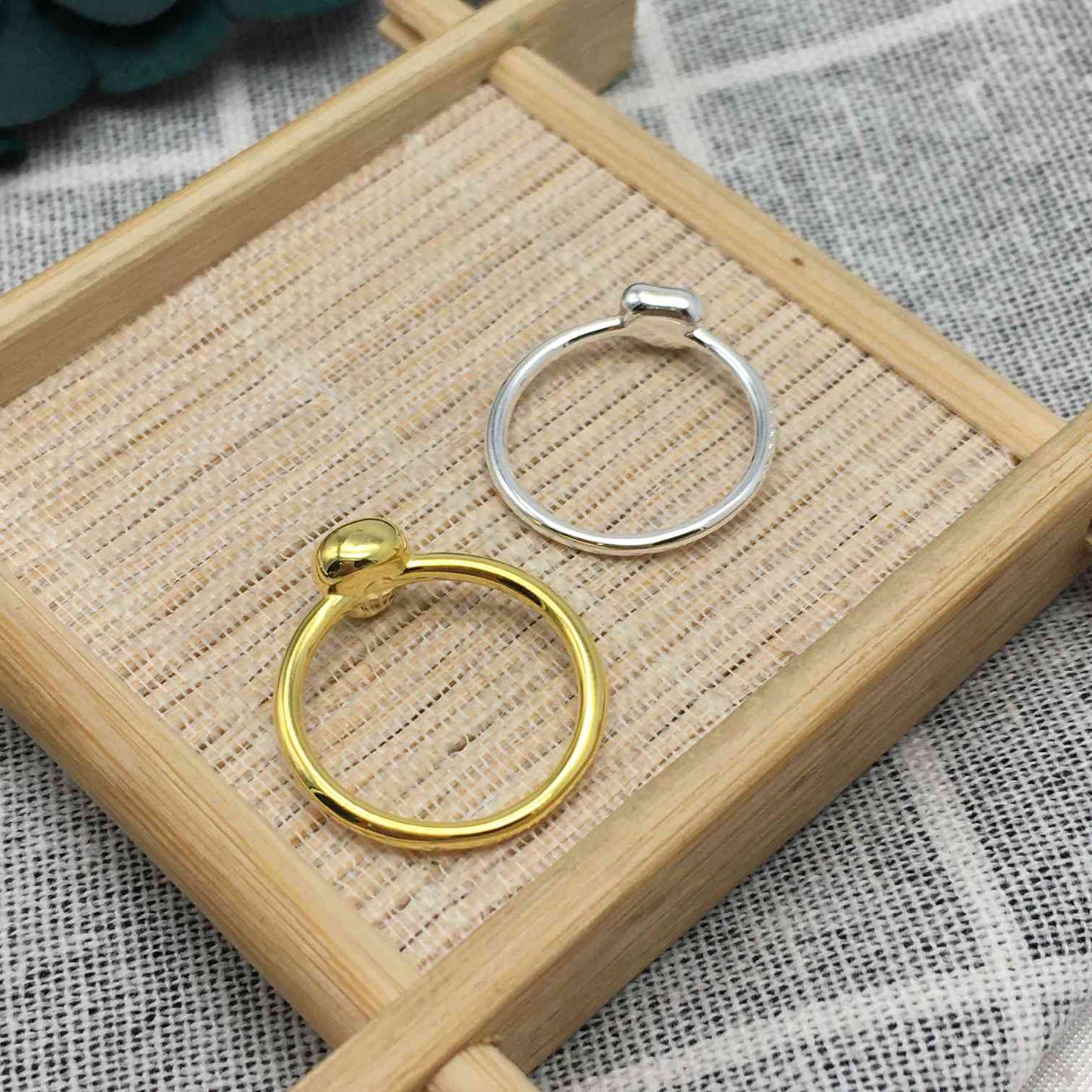 Silver and silver vermeil Joy Bits rings