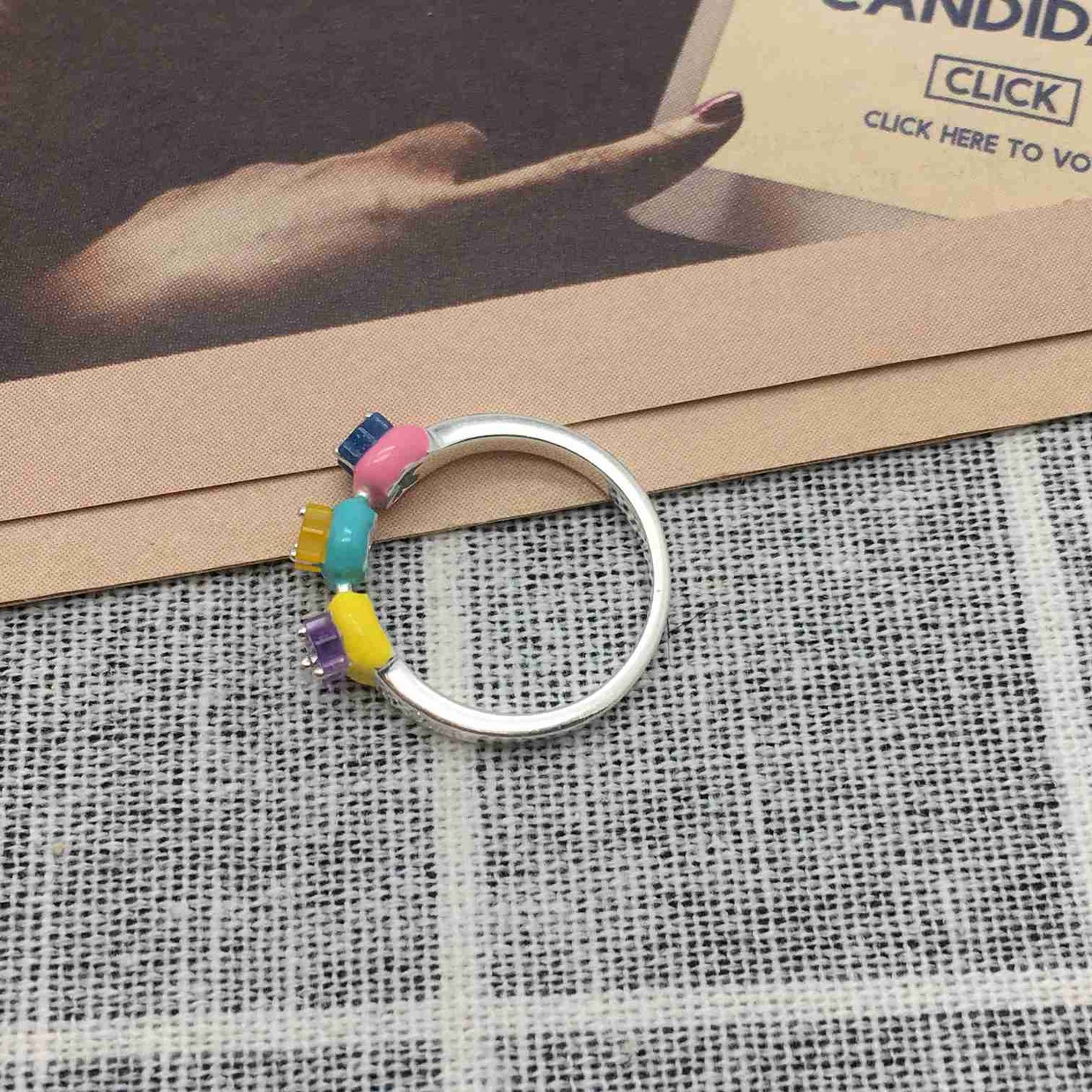 Small gold and gemstones Ring TOUS Balloon