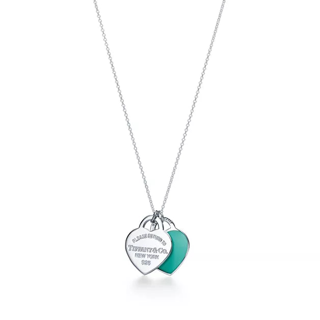 Return to Tiffany®:Tiffany Blue® Double Heart Tag Pendant in Silver, Small | Tiffany & Co. US