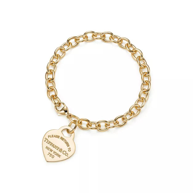 Return to Tiffany® Heart Tag Bracelet in Yellow Gold, Medium