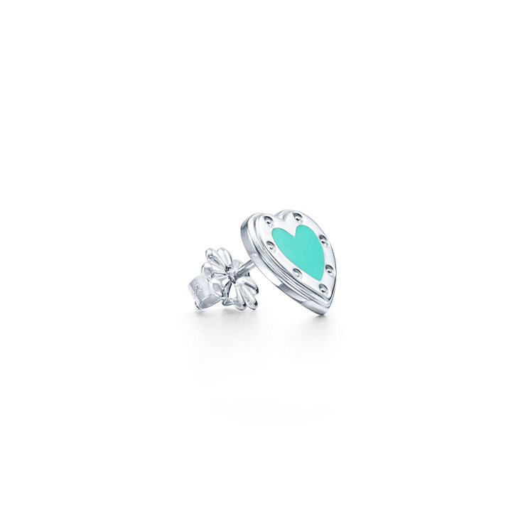 Return to Tiffany® Love Tiffany Blue® Heart Earrings in Silver, Mini