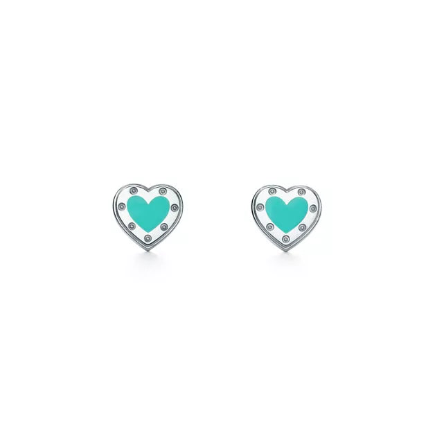 Return to Tiffany® Love Tiffany Blue® Heart Earrings in Silver, Mini