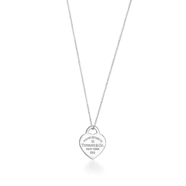 Return to Tiffany® Heart Tag Pendant in Sterling Silver with a Diamond, Small