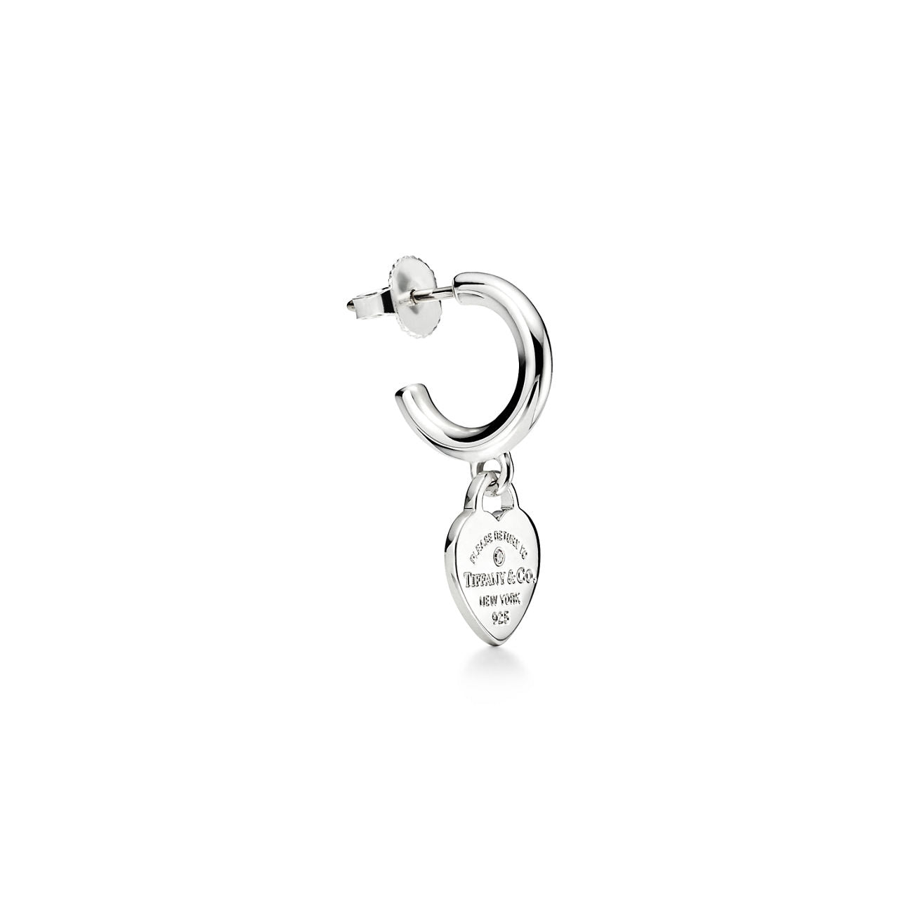 Return to Tiffany® Hoop Earrings in Sterling Silver with Diamonds, Mini