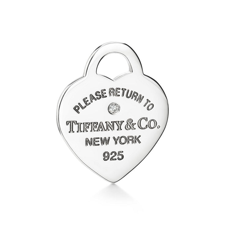 Return to Tiffany® Hoop Earrings in Sterling Silver with Diamonds, Mini