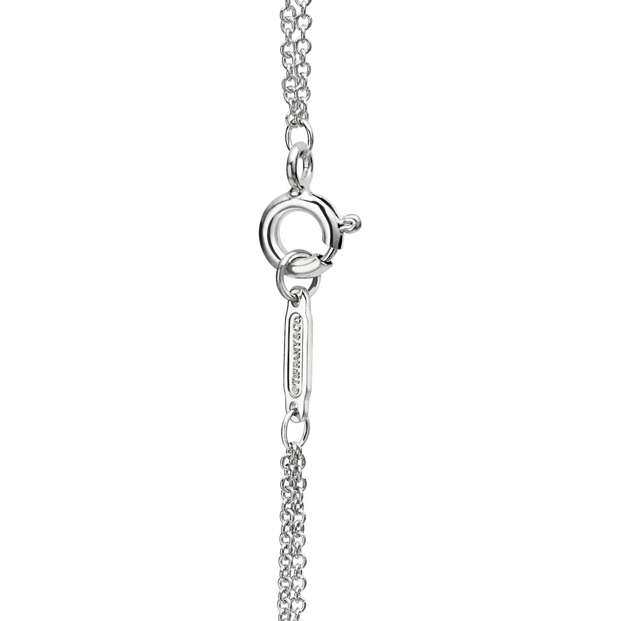 Return to Tiffany® Heart Double Chain Bracelet in Silver with a Diamond, Small