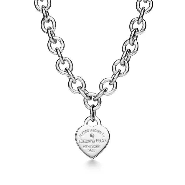 Return to Tiffany® Heart Tag Necklace in Silver