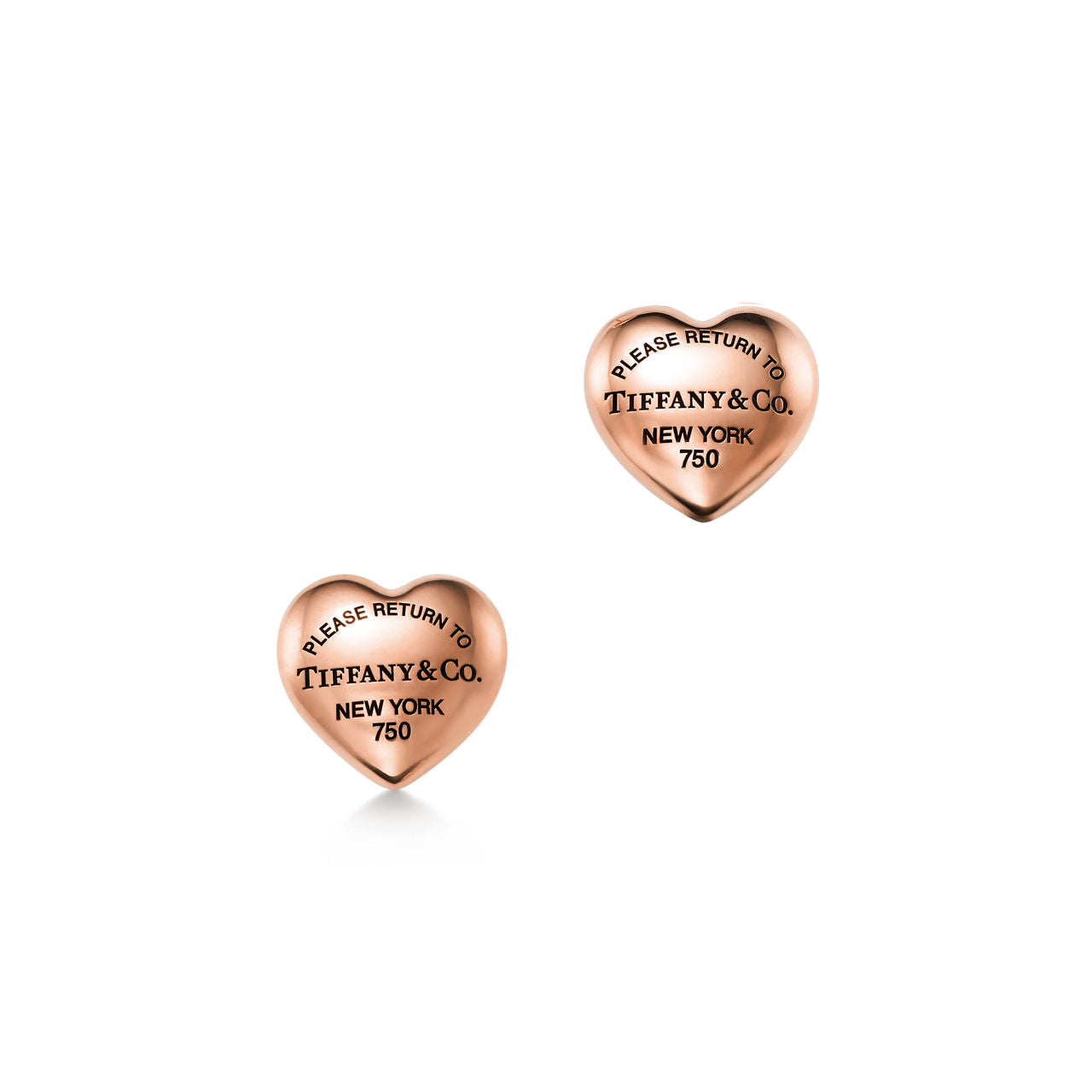 Tiffany & Co. Return to Tiffany Full Heart 18K Rose Gold Mini Earrings