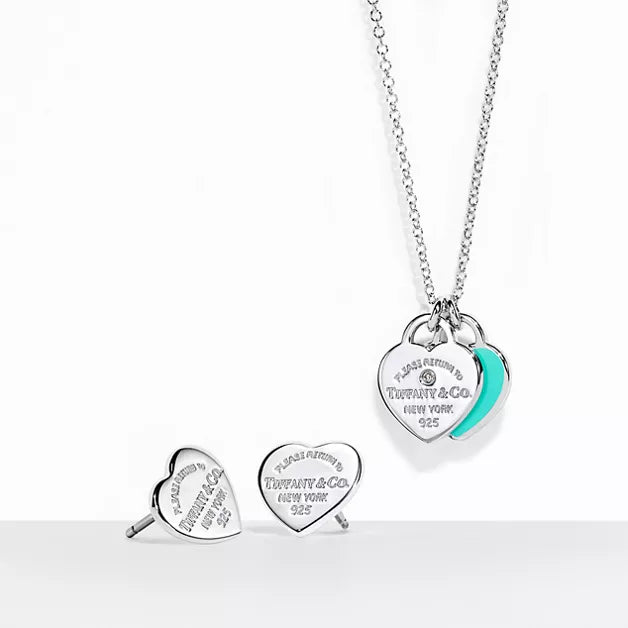 Return to Tiffany® Mini Heart Pendant and Earrings Set in Sterling Silver