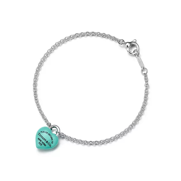 Return to Tiffany® Full Heart Bracelet in Sterling Silver with Tiffany Blue®