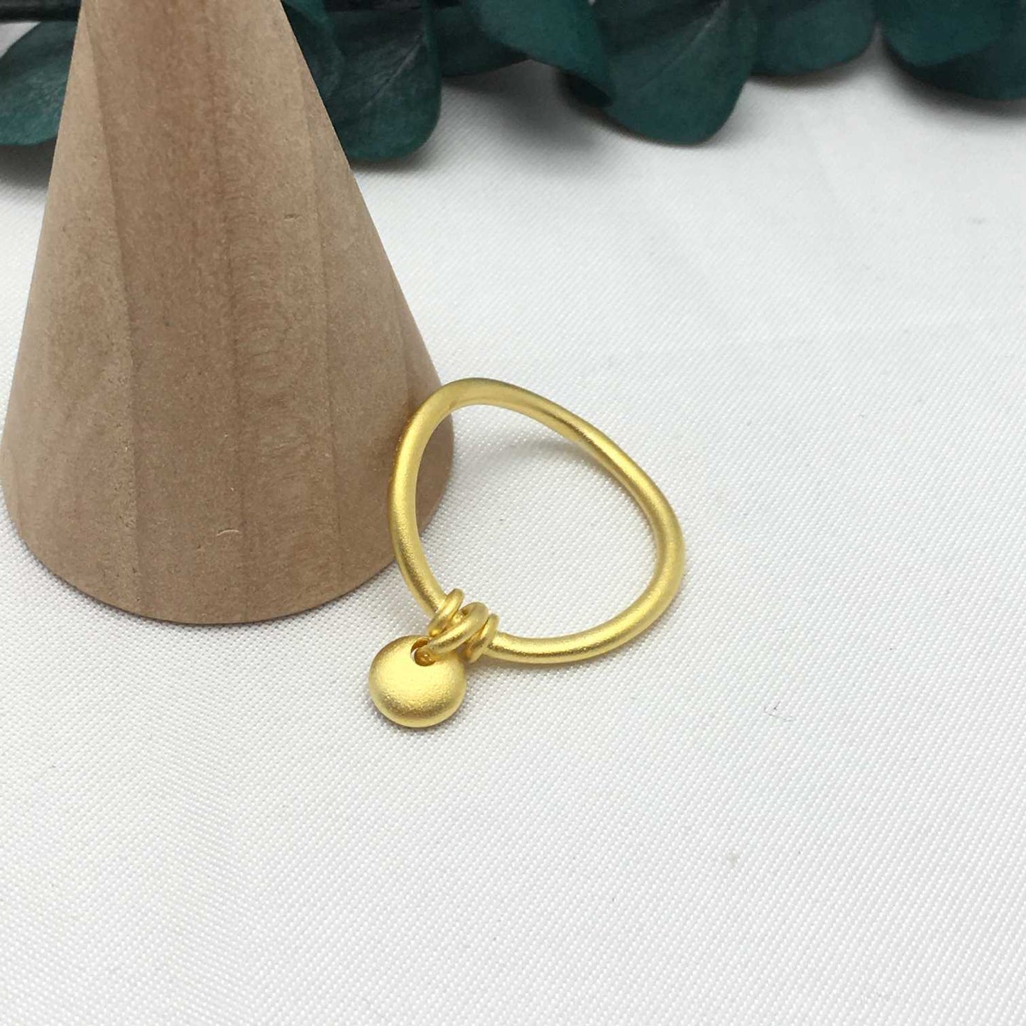 Silver vermeil Luah luna Ring with sapphires