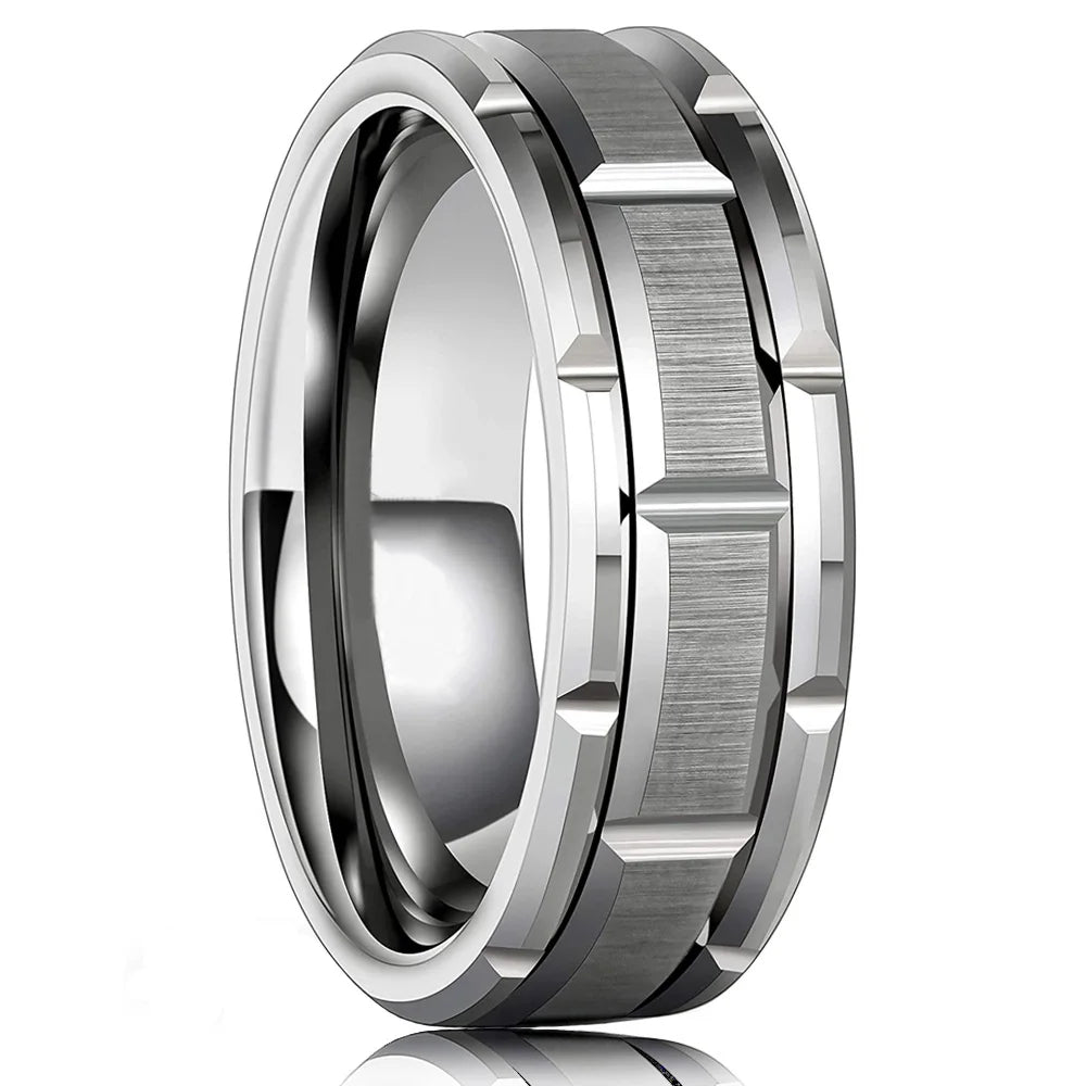 Rings Women Exquisite Rhinestones Zirconia Rings Set Simple Stainless Steel Men Ring Fashion Jewelry For Lover Gifts