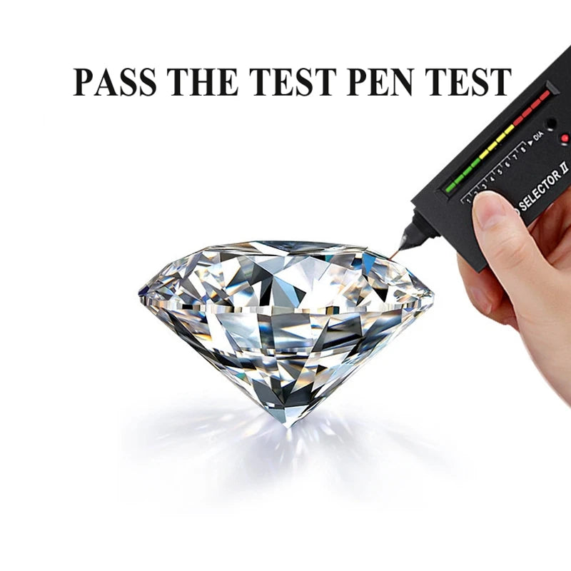 Luomansi Super Flashing 4CT Radian Cut Moissanite Ring Solid S925 Silver Plated 18K Gold Women's Jewelry Gift