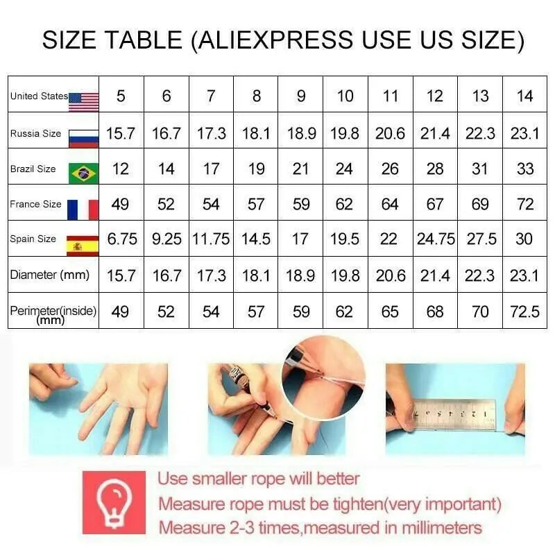 Fashion Couple Rings Women Heart White Crystal CZ Rings Set Men's Red Wood Inlay Stainless Steel Ring Wedding Band Jewelry