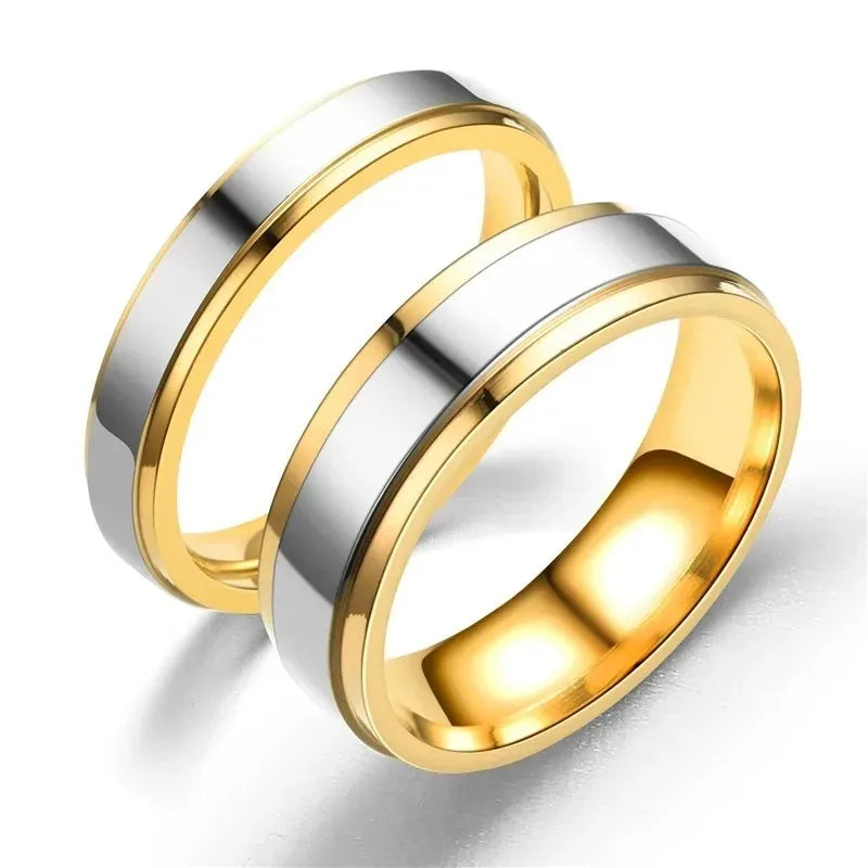 Simple Couple Rings For Men Women High Quality Stainless steel Wedding Rings Anniversary Jewelry
