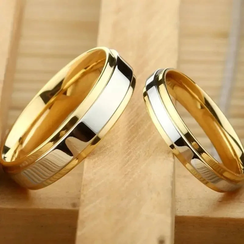 Simple Couple Rings For Men Women High Quality Stainless steel Wedding Rings Anniversary Jewelry