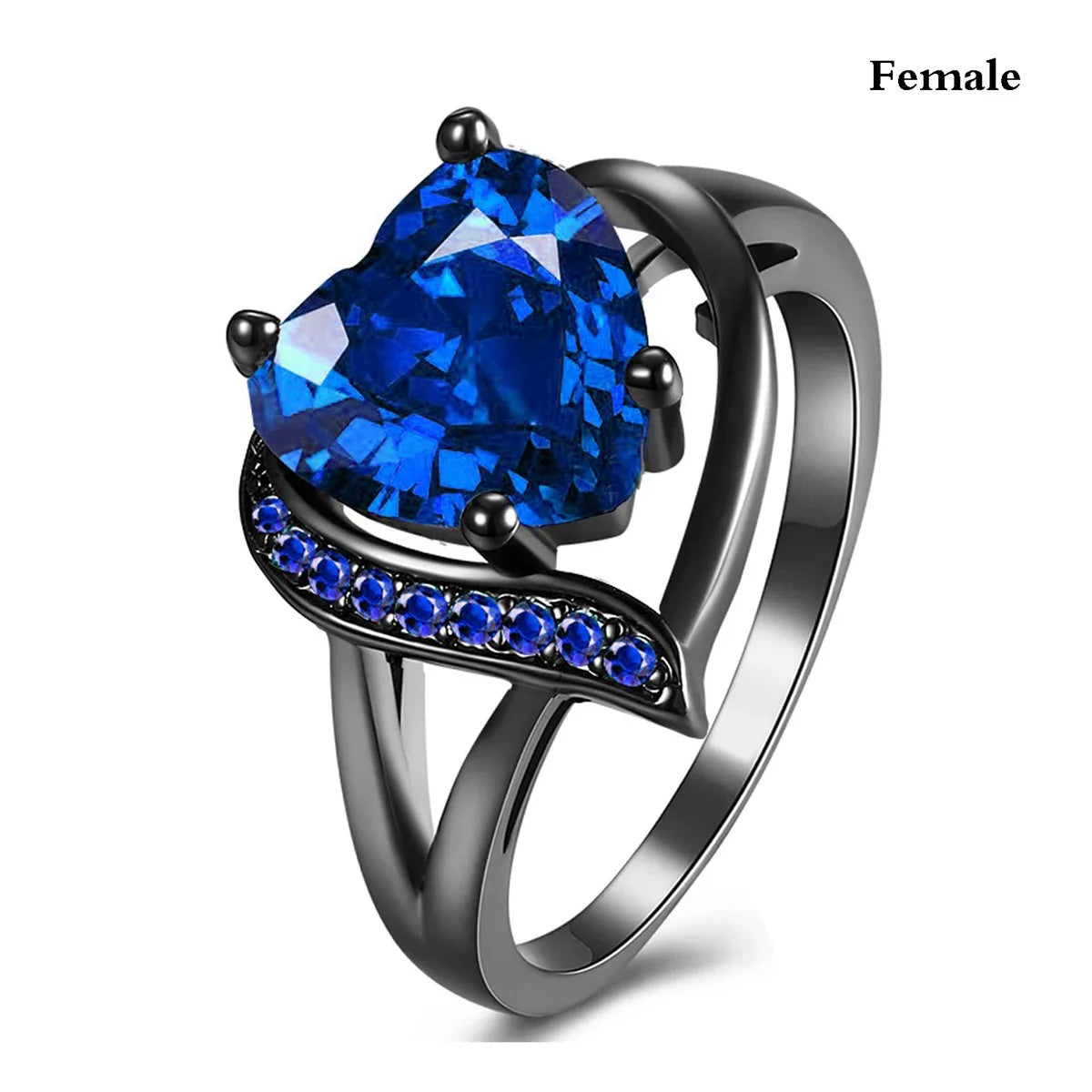 Romantic Couple Rings Women Heart Green Rhinestones Zircon Ring Men Stainless Steel Abalone Shell Ring Wedding Jewelry