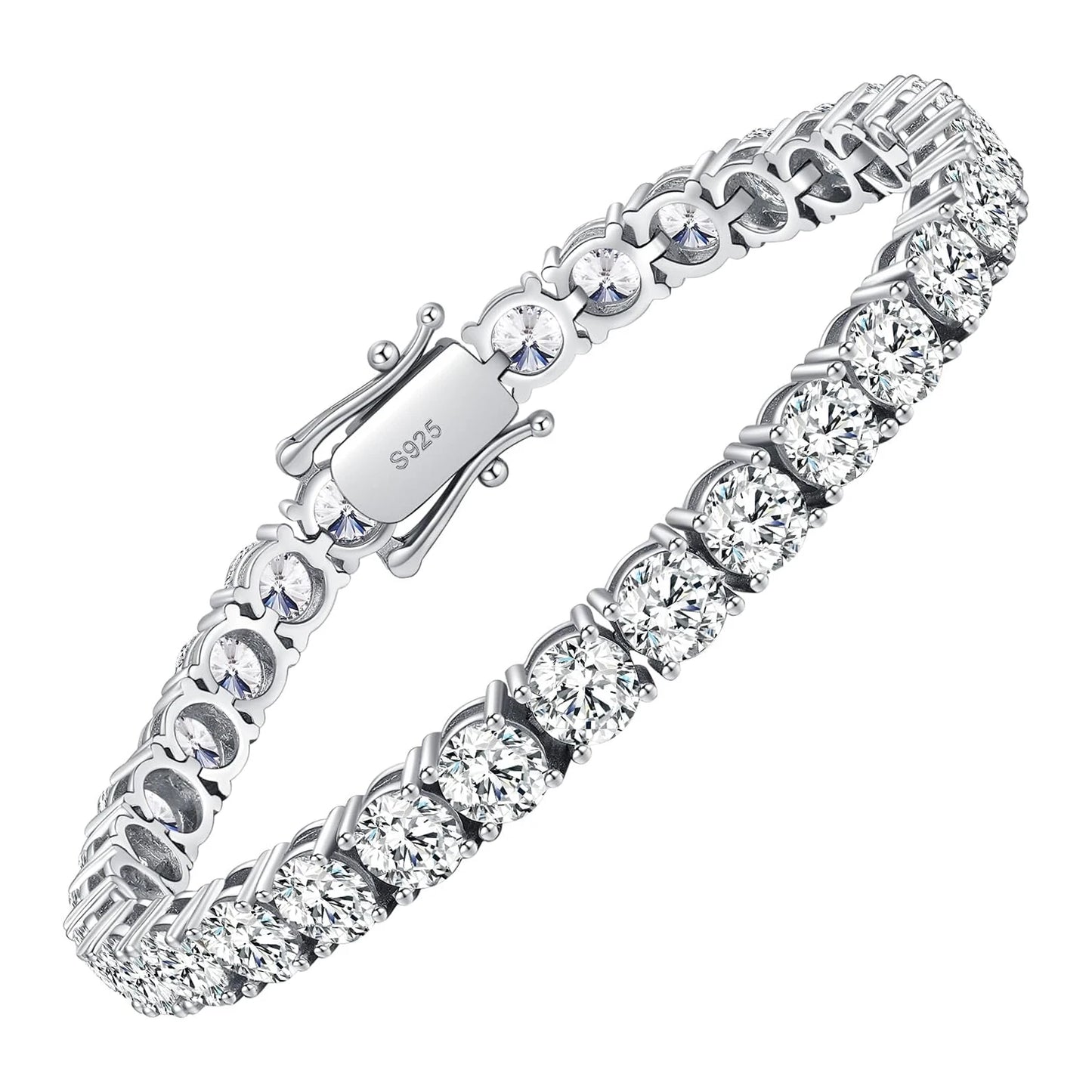 Luxury 4MM Tennis Bracelet for Women Men Full Moissnaite Laboratory Diamond S925 Silver Wedding Jewelry with Certificate