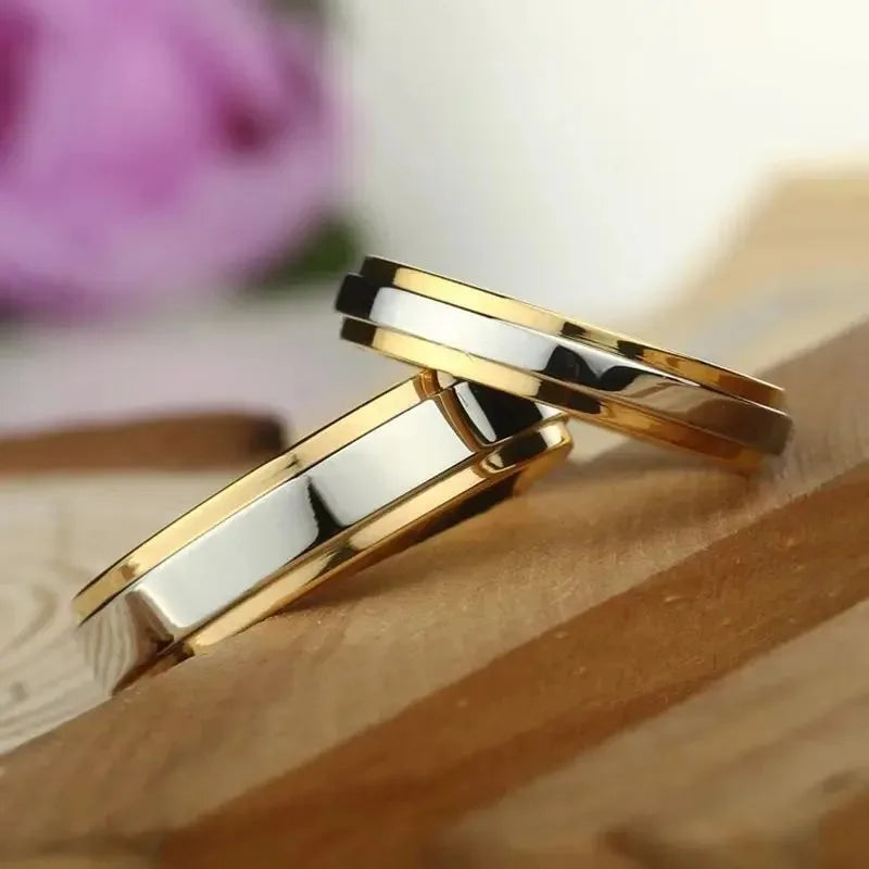 Simple Couple Rings For Men Women High Quality Stainless steel Wedding Rings Anniversary Jewelry