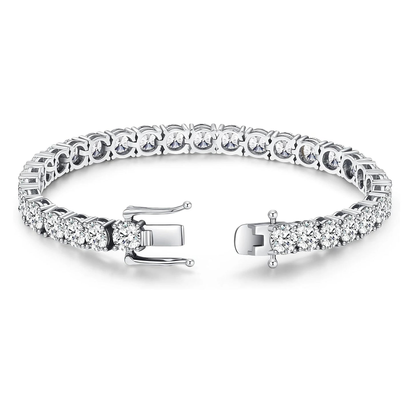 Luxury 4MM Tennis Bracelet for Women Men Full Moissnaite Laboratory Diamond S925 Silver Wedding Jewelry with Certificate