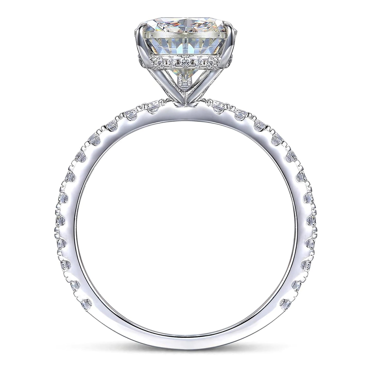 Super Sparkling Pear shaped Moissanite Drop Ring Women with Certificate 1-2ct Laboratory Diamond Rings Jewelry S925 Silver