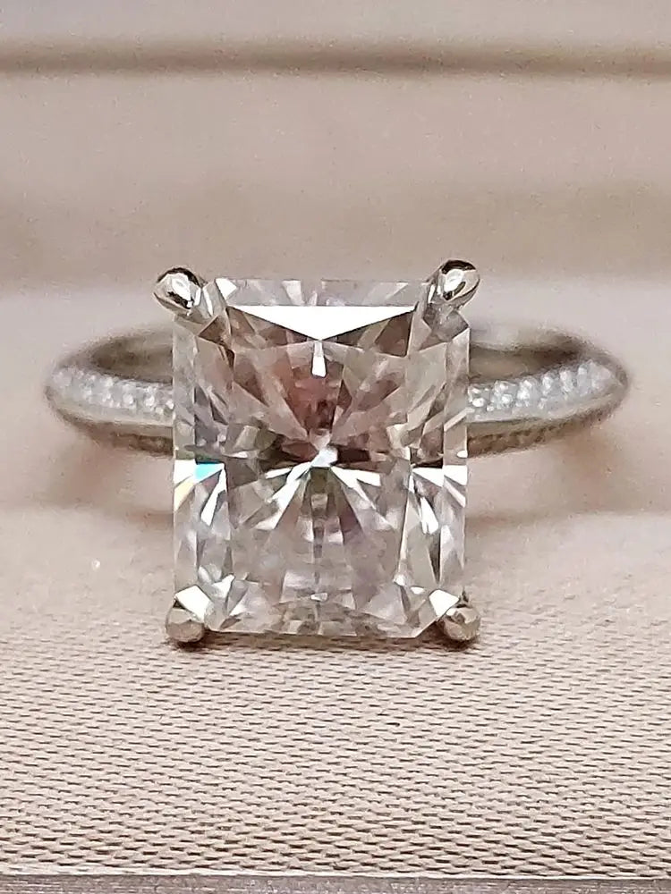 Super Flash 9x11MM Moissanite Ring 5ct Radiation Laboratory Diamond Wedding Engagement Rings S925 Silver Jewelry Certificate