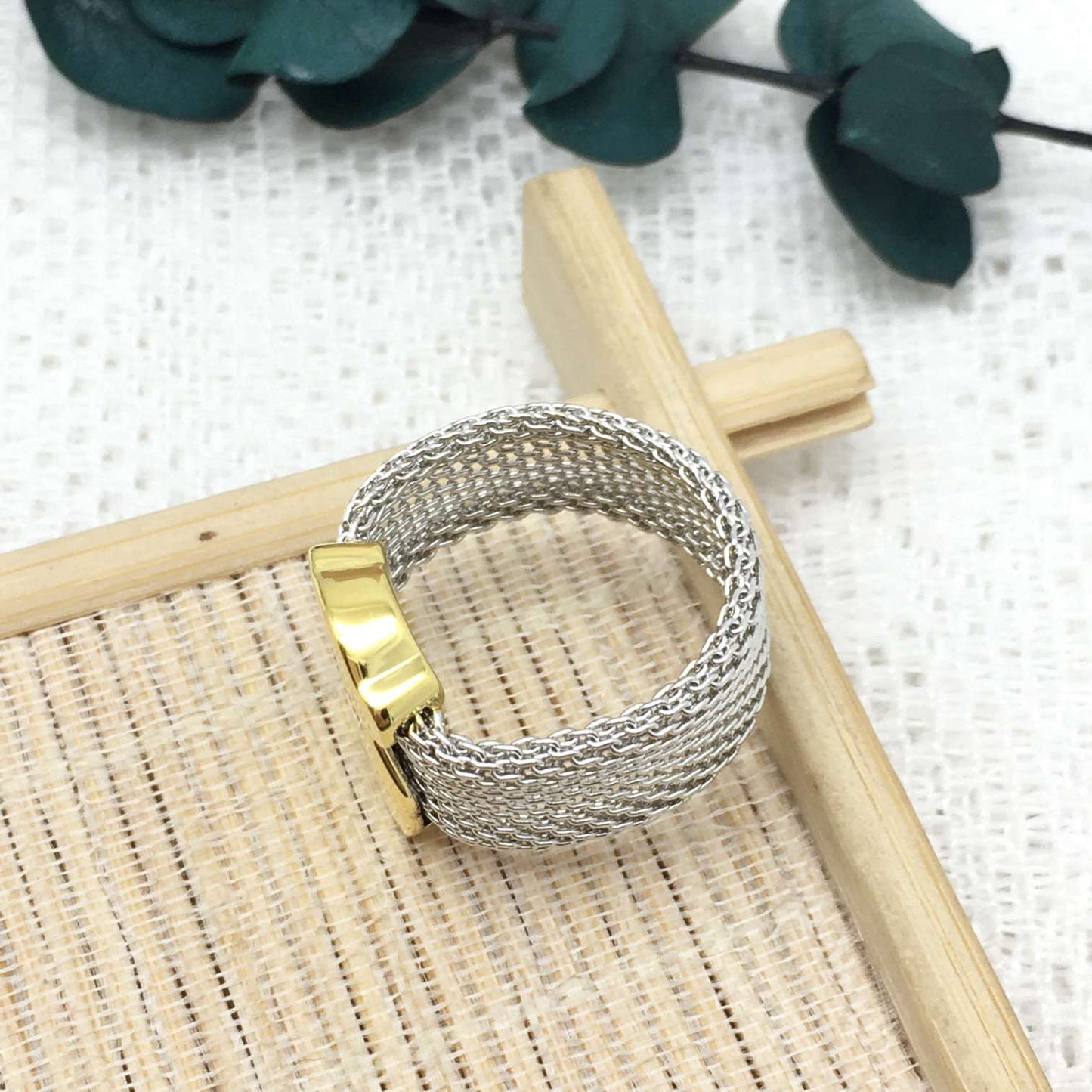Yellow Steel Mesh Ring stainless steel Mesh ring