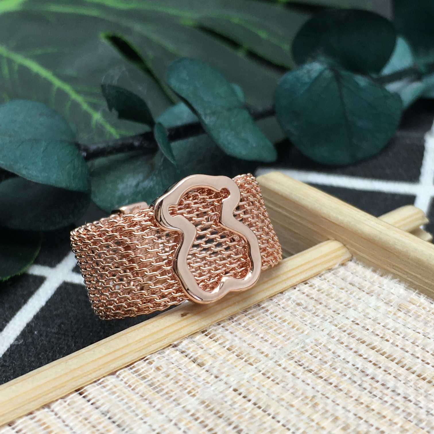 Rose IP Steel and Rose Vermeil Silver Icon Mesh