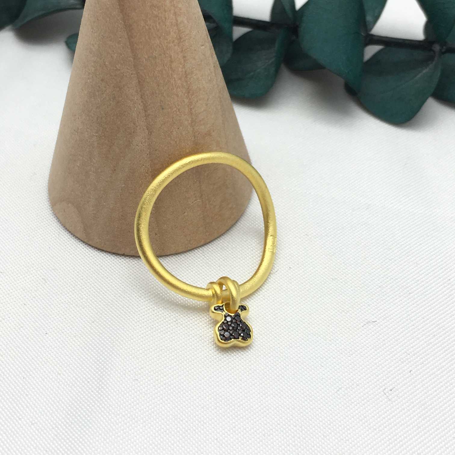 Silver vermeil Luah luna Ring with sapphires