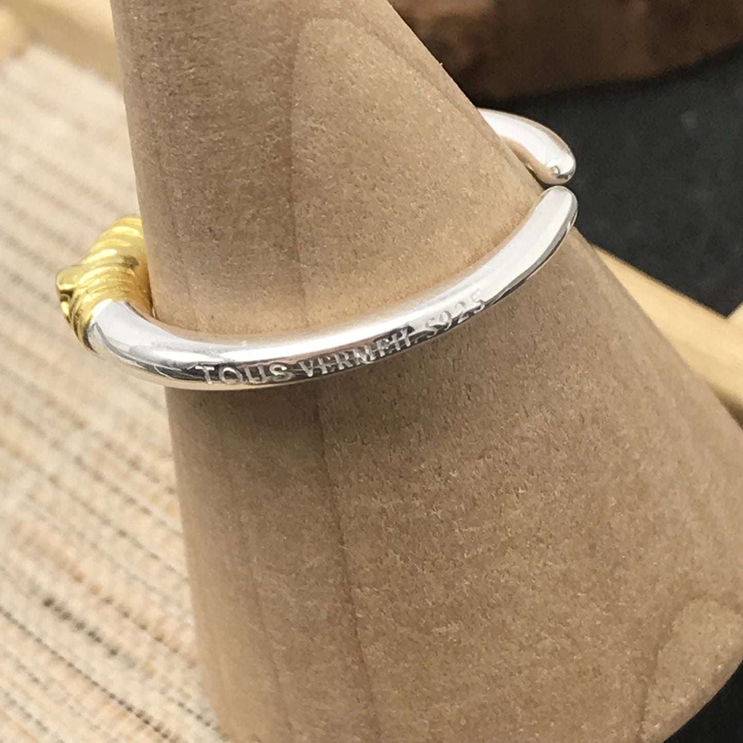 Silver and silver vermeil Lure Open ring