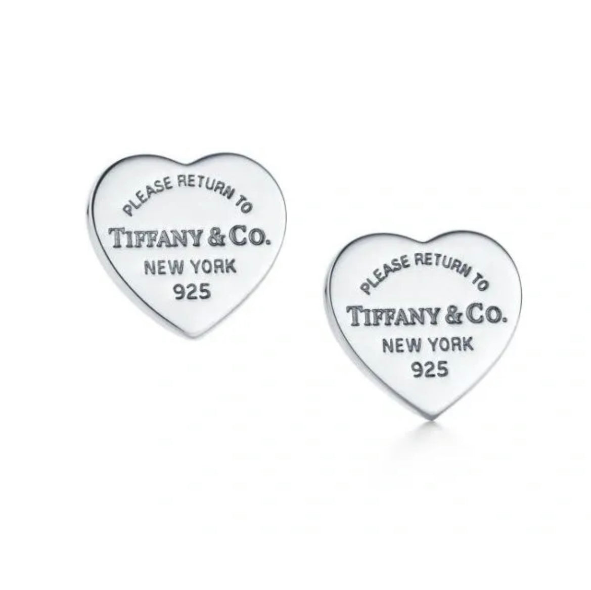 Iconic Return to Tiffany Sterling Silver 925 Heart Stud Earrings for Women
