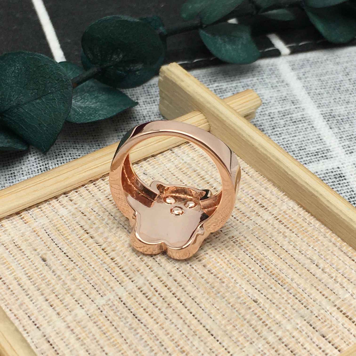 Rose Vermeil Silver Sweet Dolls Ring with Spinel