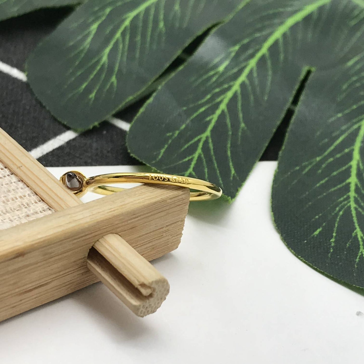Gold Lure Ring with gemstones