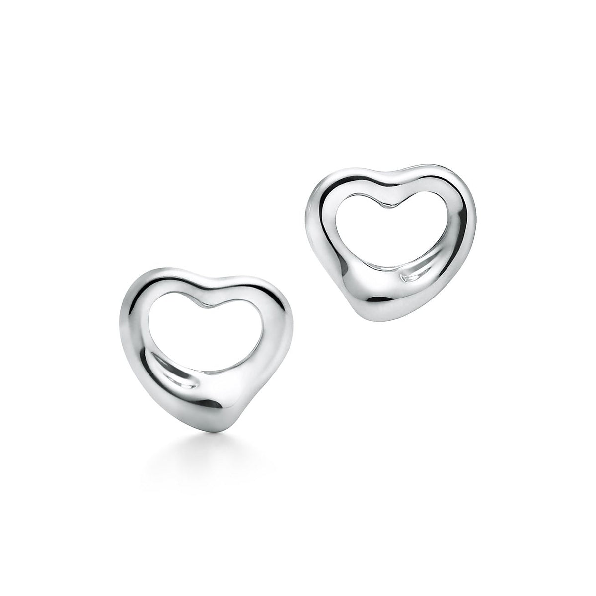Elsa PerettiĀ® Small Open Heart Stud Earrings in Silver, |