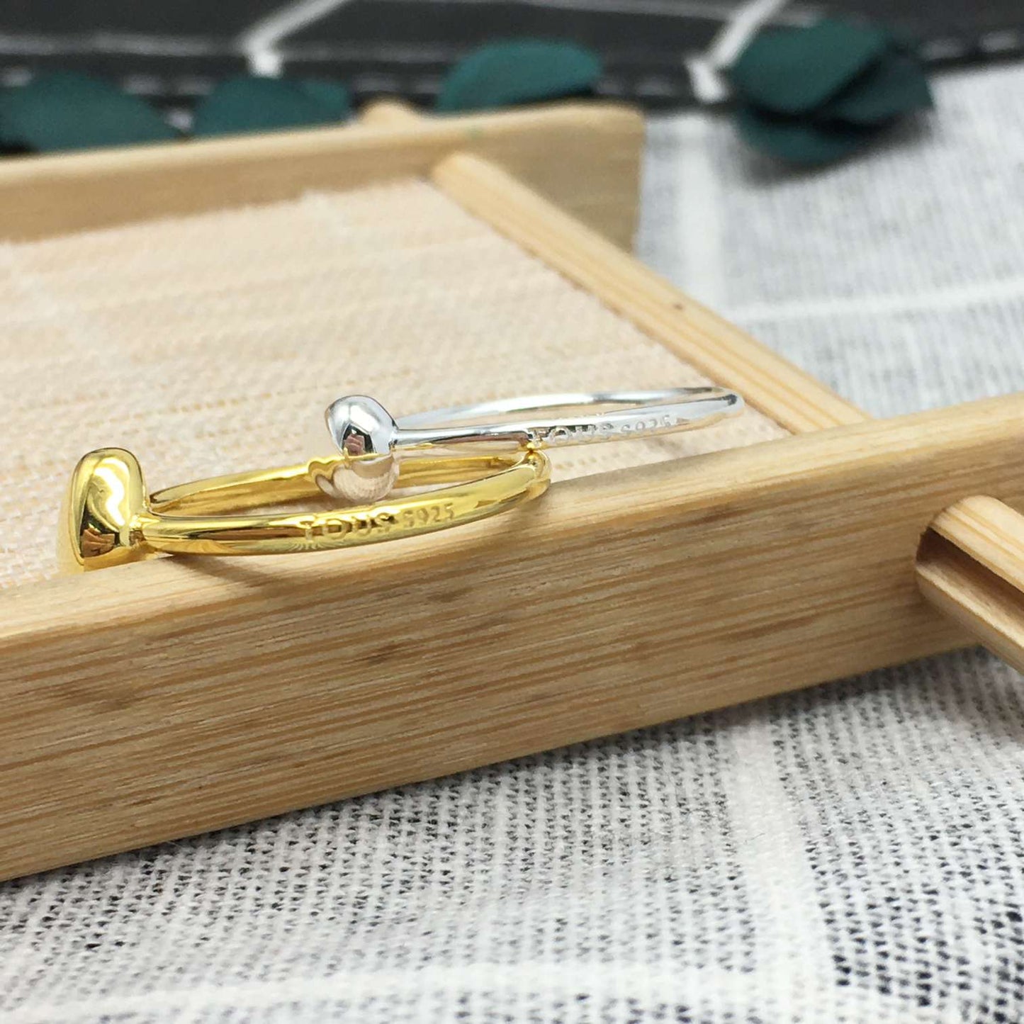 Silver and silver vermeil Joy Bits rings
