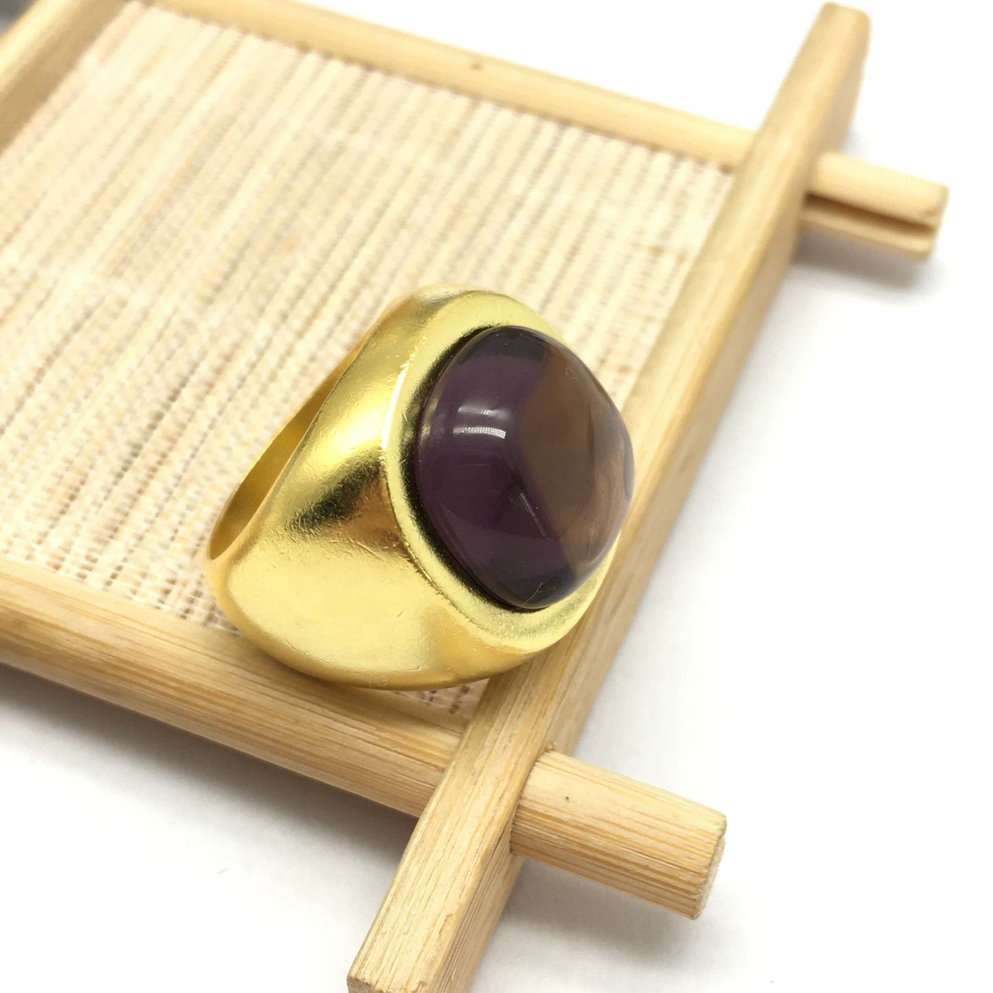 Silver vermeil Nattfall Ring with amethyst