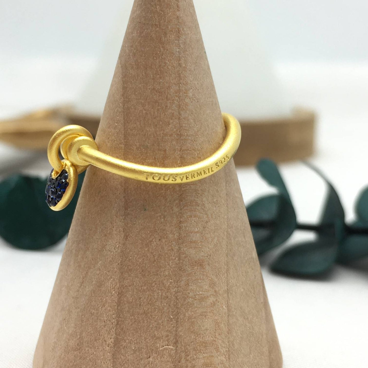 Silver vermeil Luah luna Ring with sapphires