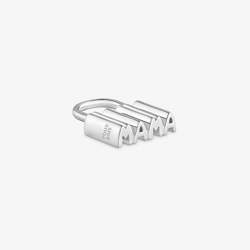 Silver padlock motif Pendant Mama